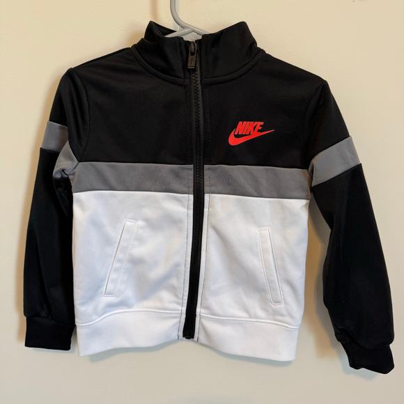 Nike Toddler 2T jacket black, gray and red logo. No tag but new, never used - Picture 1 of 6